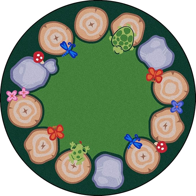 Stumped Area Rug in Color Multi, 7'8" x 10'9" Oval