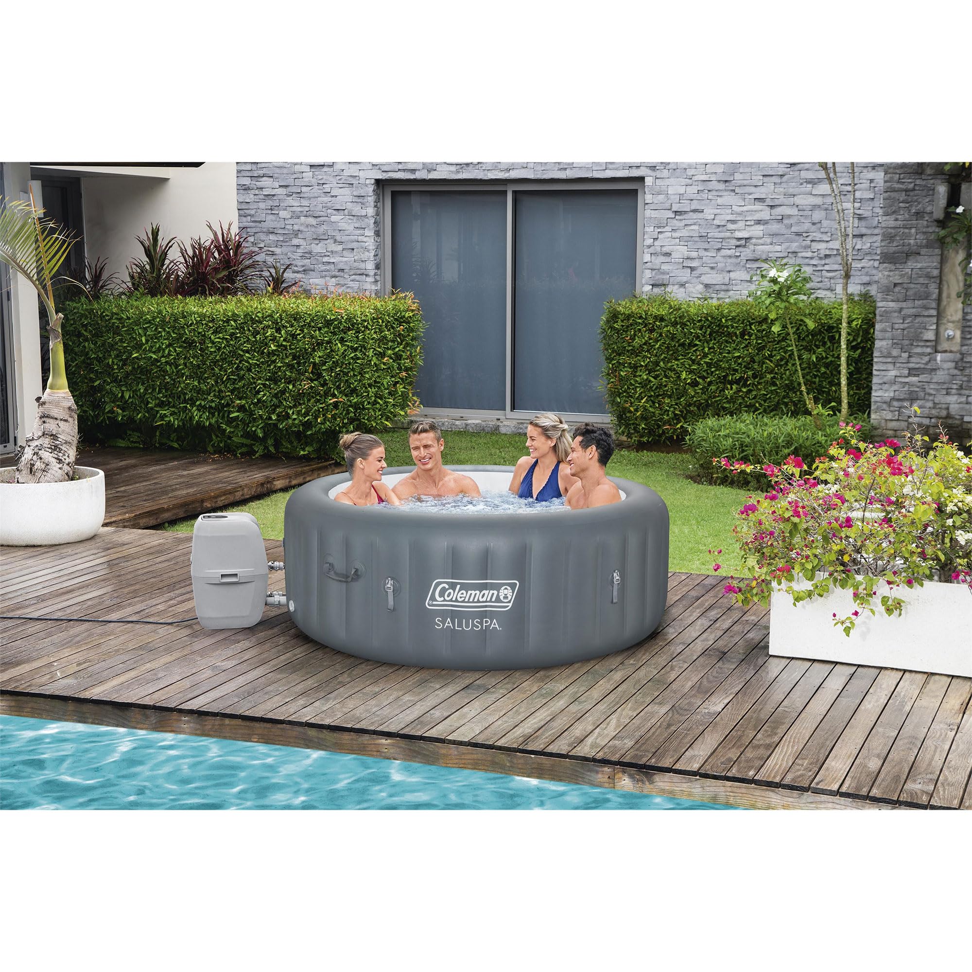 Palm Springs 4 to 6 Person EnergySense Smart AirJet Plus Inflatable Hot Tub