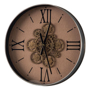 18 Inches Moving Gear Wall Clock, Rustic Silent Wall Clock Non Ticking