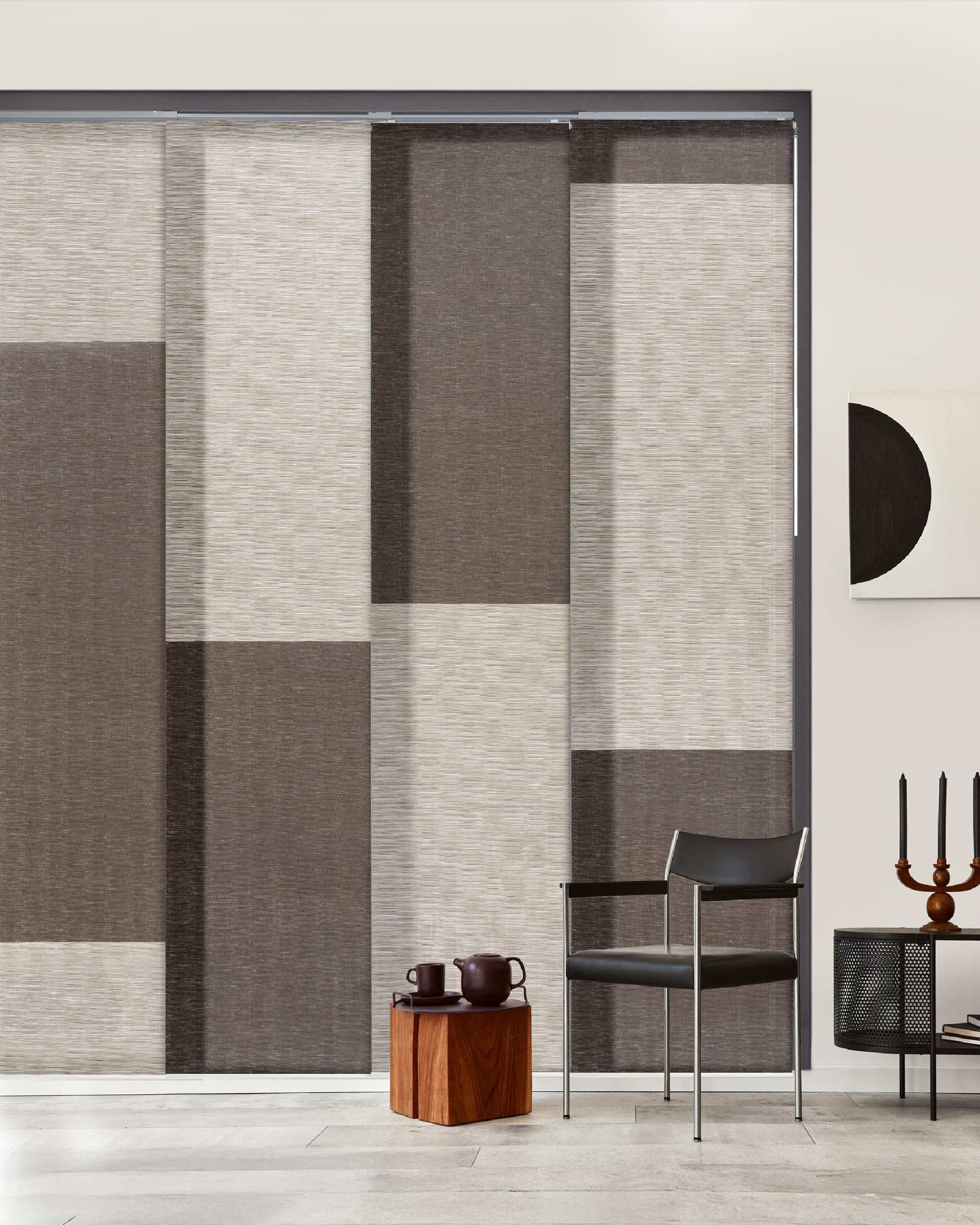 Adjustable Sliding Vertical Blinds 45.8"- 86" W x Up to 96" H