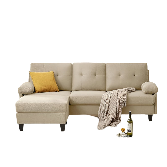 86" Convertible Sectional Sofa, Deep 3-Seat L Shaped Sectional Couch