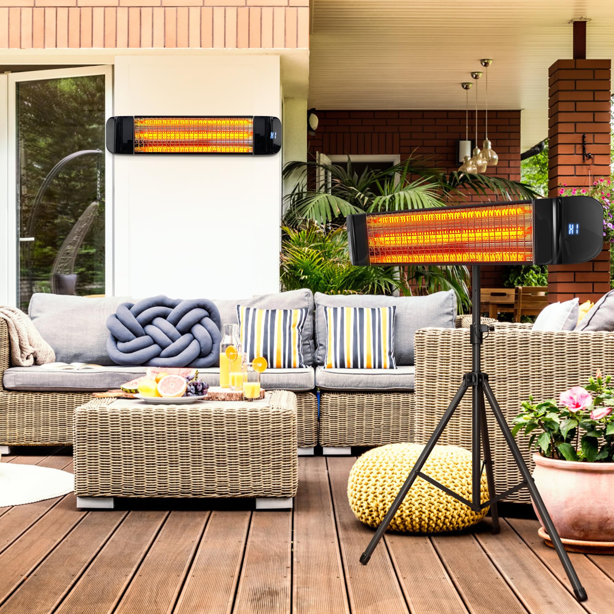 Electric Outdoor Heater, Infrared Patio Heater for Outdoor/Indoor Use
