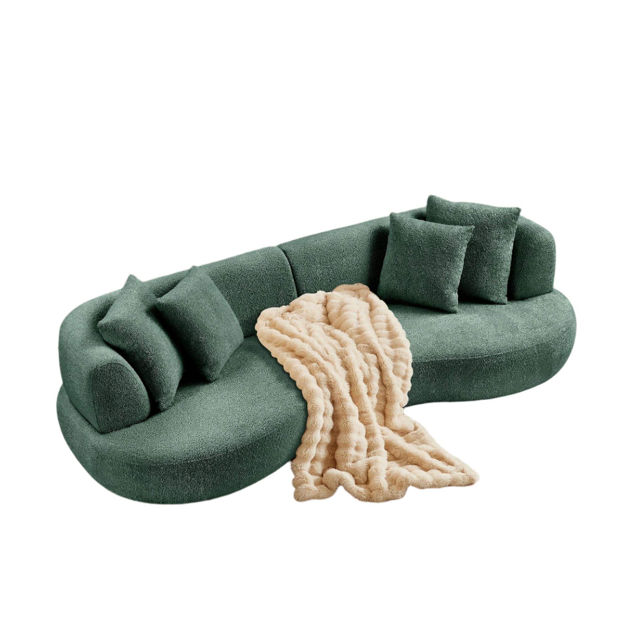 102.36" Curved Sectional Sofa Modern Couch,living room