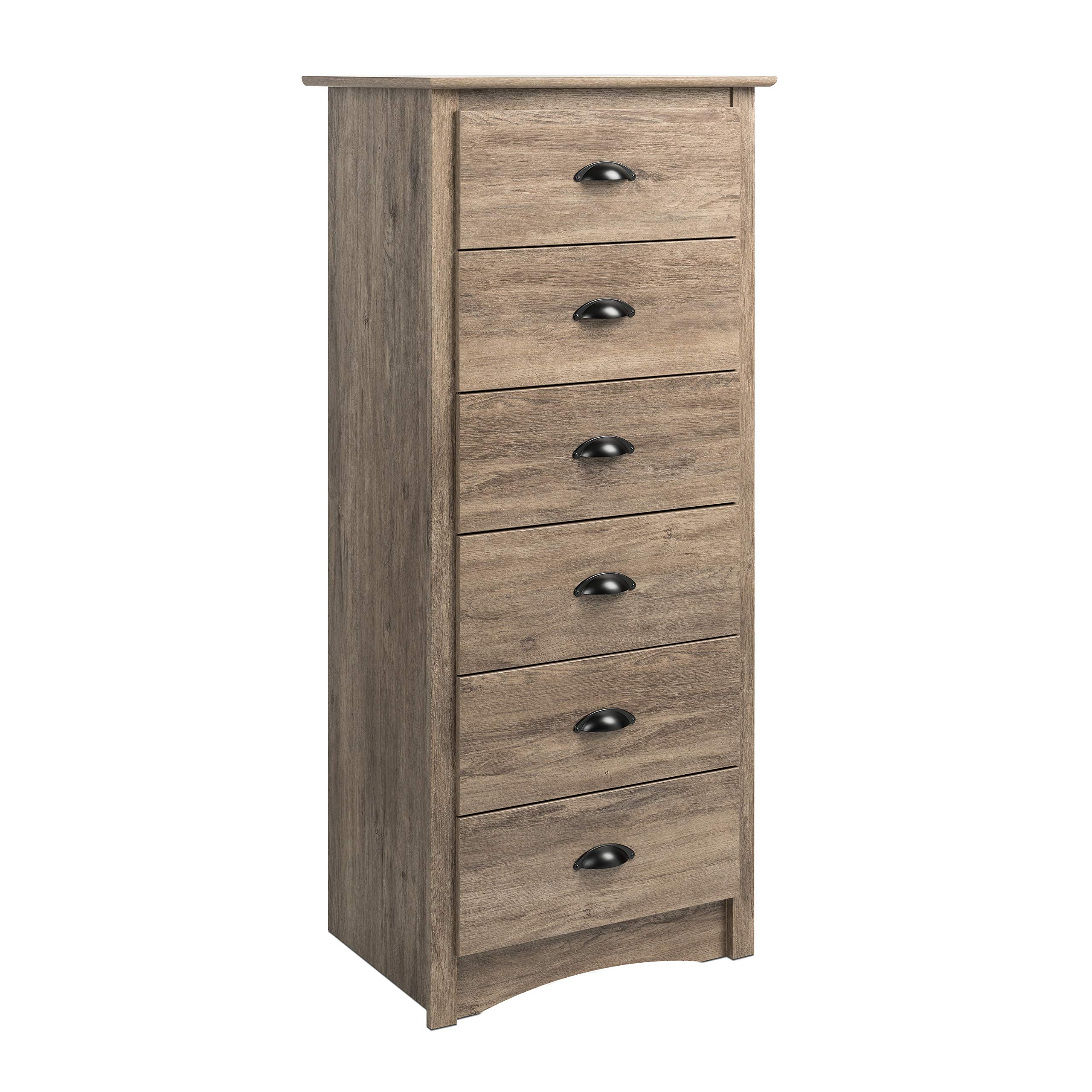 Salt Spring 6-Drawer Tall Chest, Drifted Gray & Salt Spring 3-Drawer Tall Nightstand