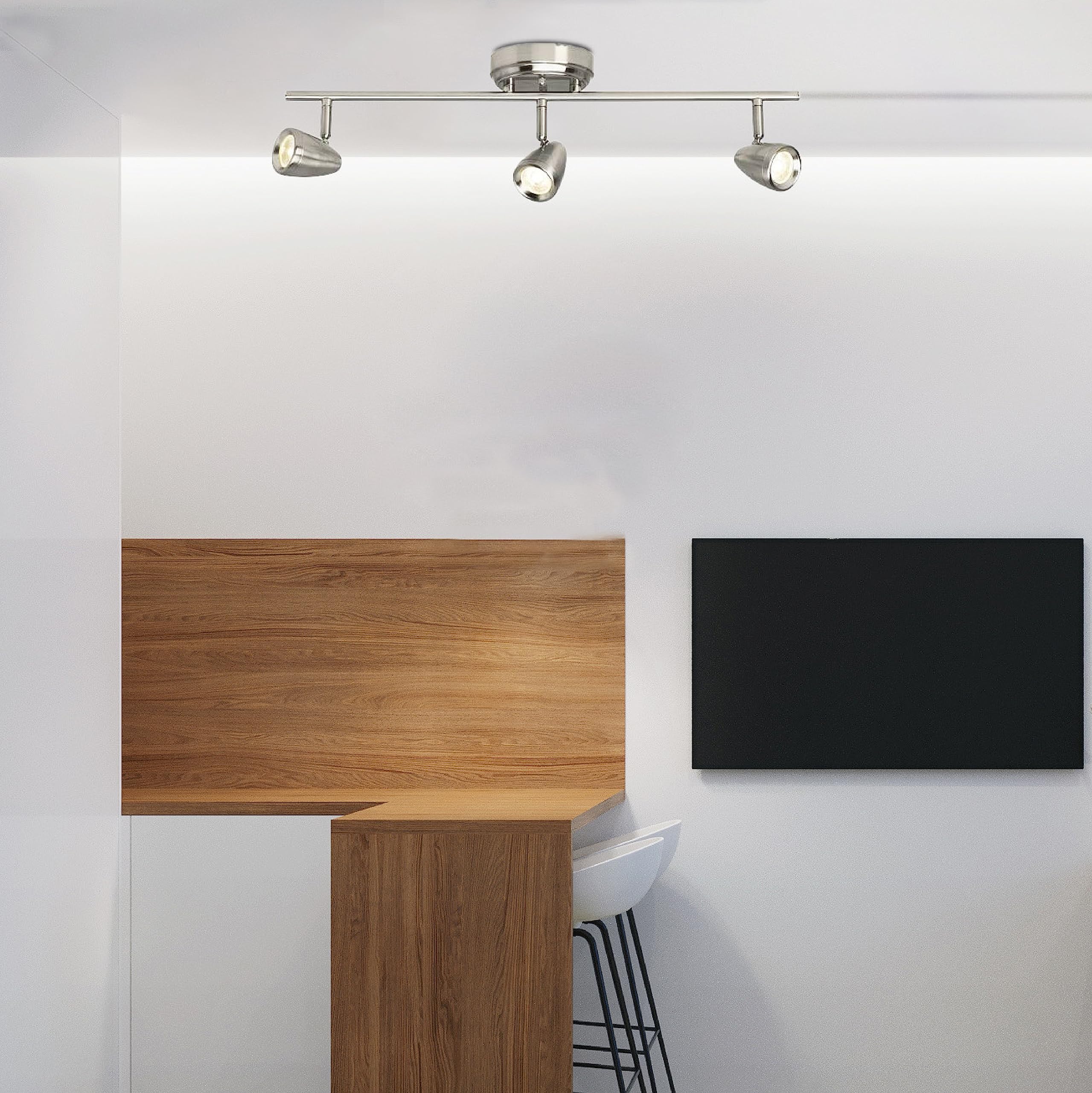 Generation Lighting 3-Light Talida LED Ceiling Track Lights Brushed Nickel