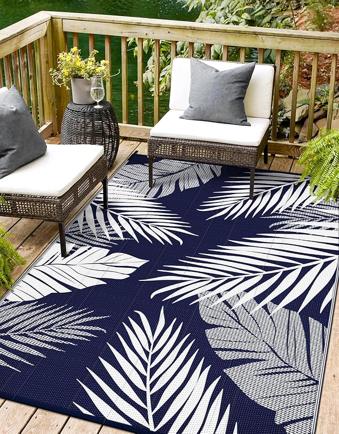 Outdoor Rug 9' x 12' for Patio Waterproof Clearance