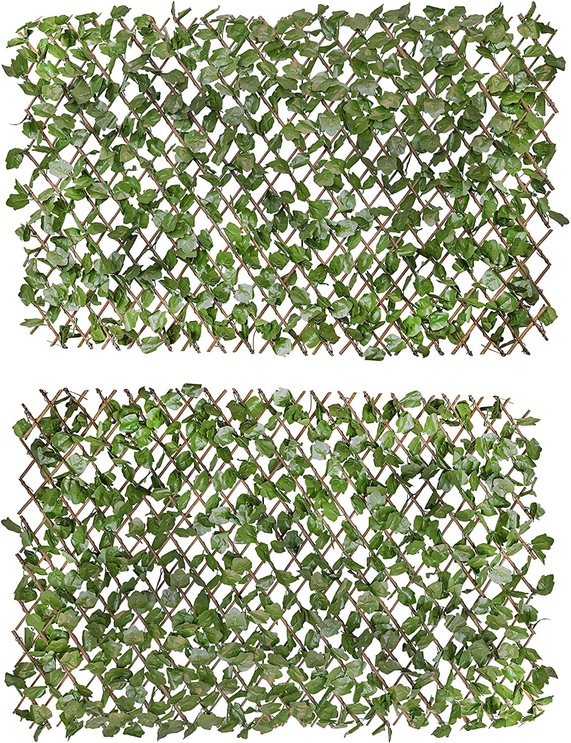 Artificial Ivy Privacy Fencing System, Faux Ivy Vine & Willow Branch Lattice
