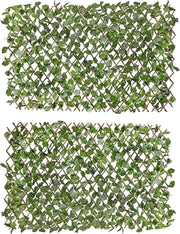 Artificial Ivy Privacy Fencing System, Faux Ivy Vine & Willow Branch Lattice