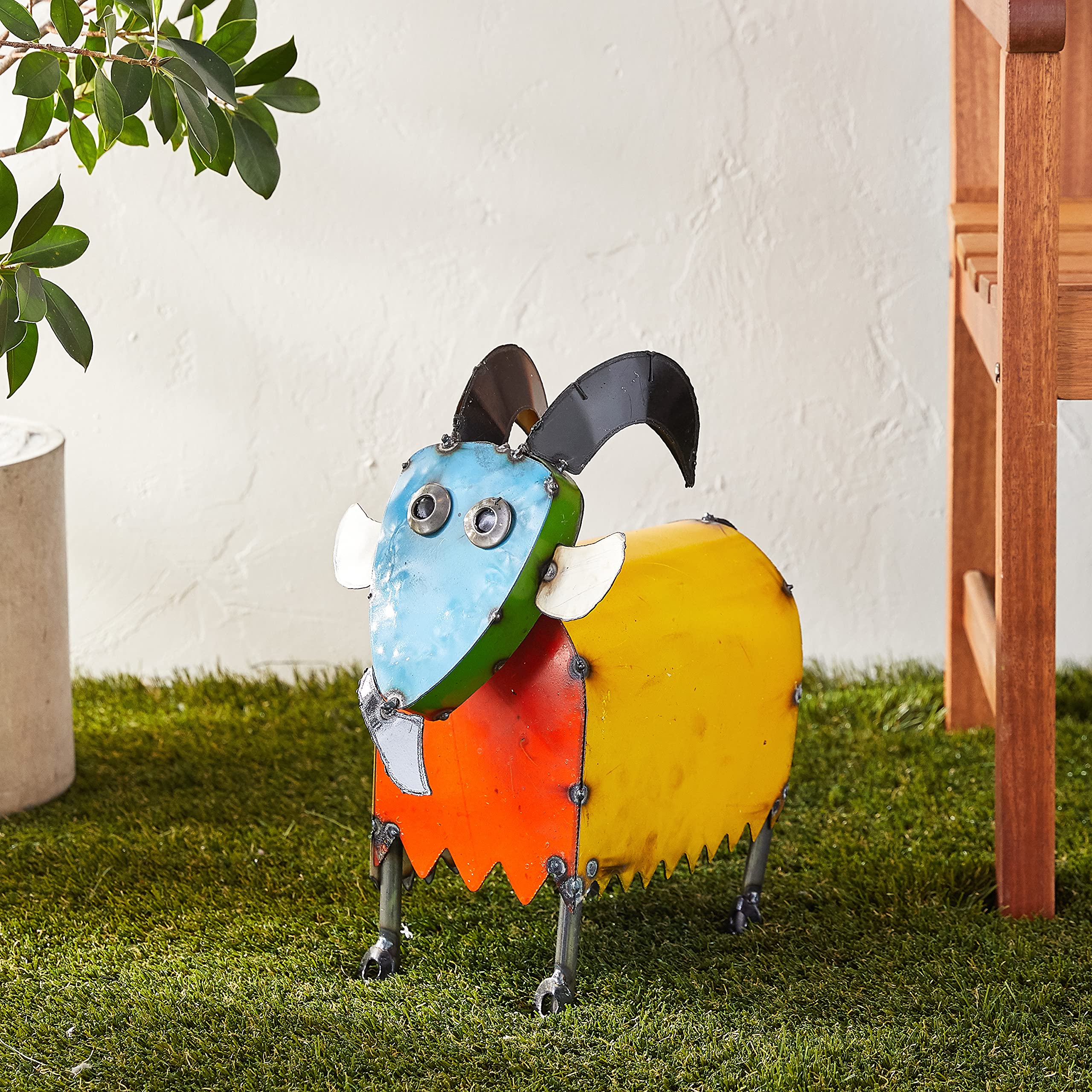 Small Round Goat Head, Multicolor