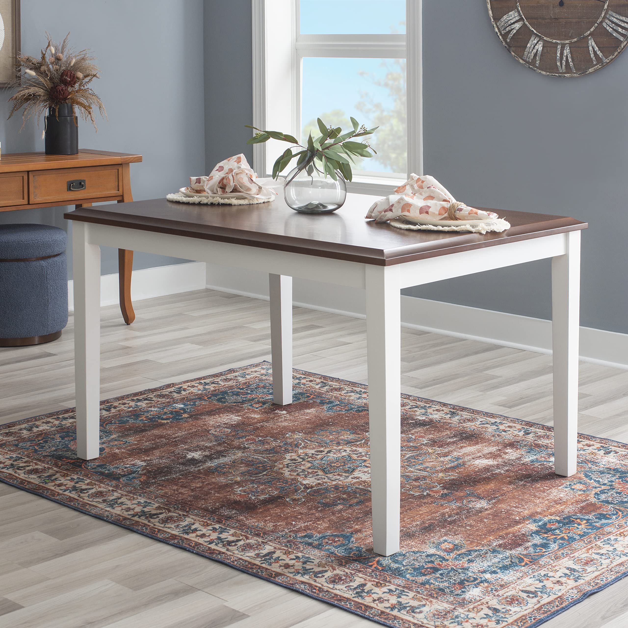 5 Piece Harrison Dining Set, Cherry/White