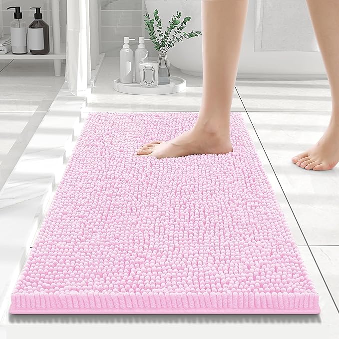 Smiry Luxury Chenille Bath Rug 70''x24'', Extra Soft
