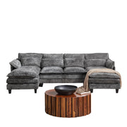 110" U-Shaped Cloud Sofa with Extra Thick Cushions