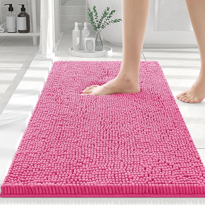 Smiry Luxury Chenille Bath Rug 70''x24'', Extra Soft