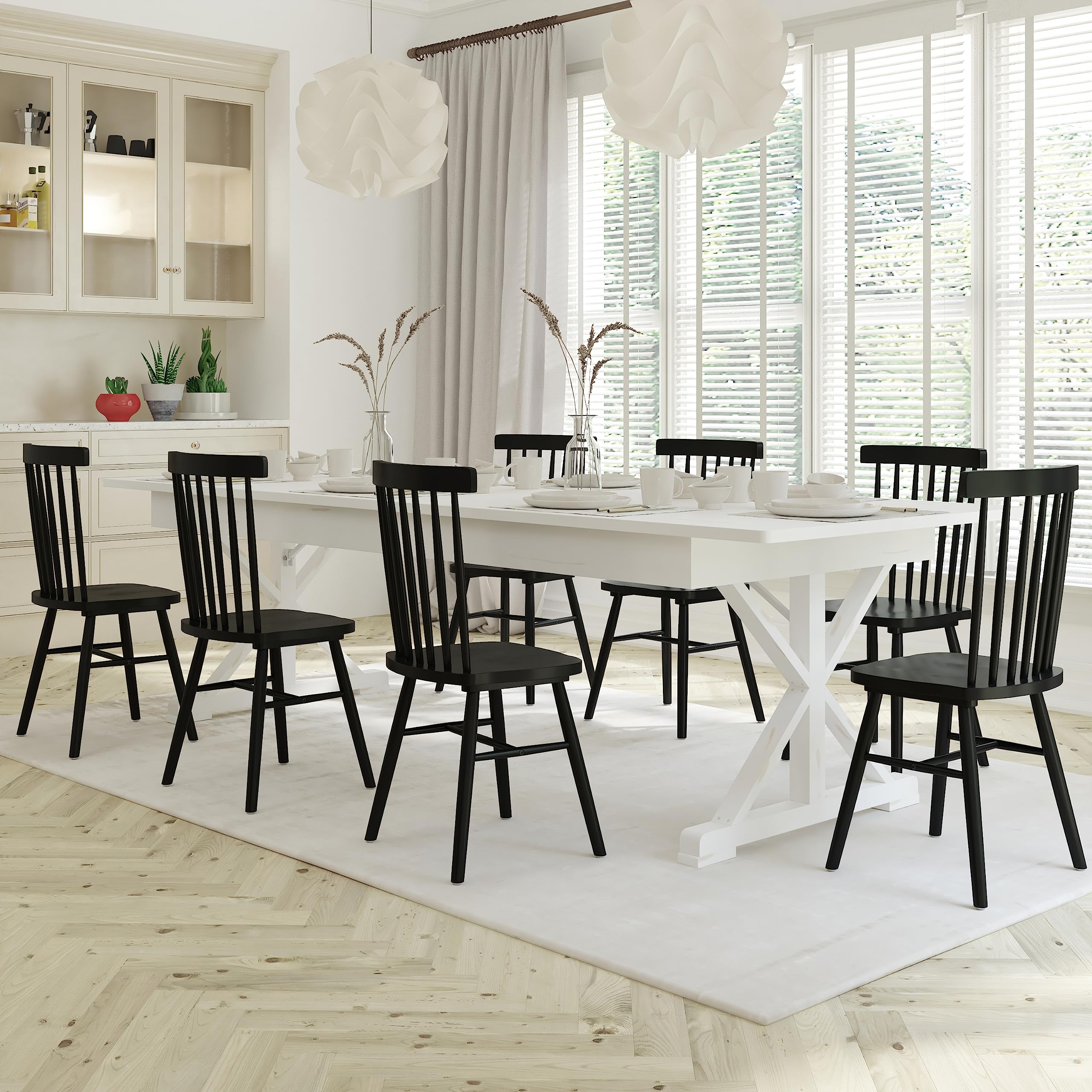 Elora Folding Farmhouse Dining Room Table with Crisscross Legs