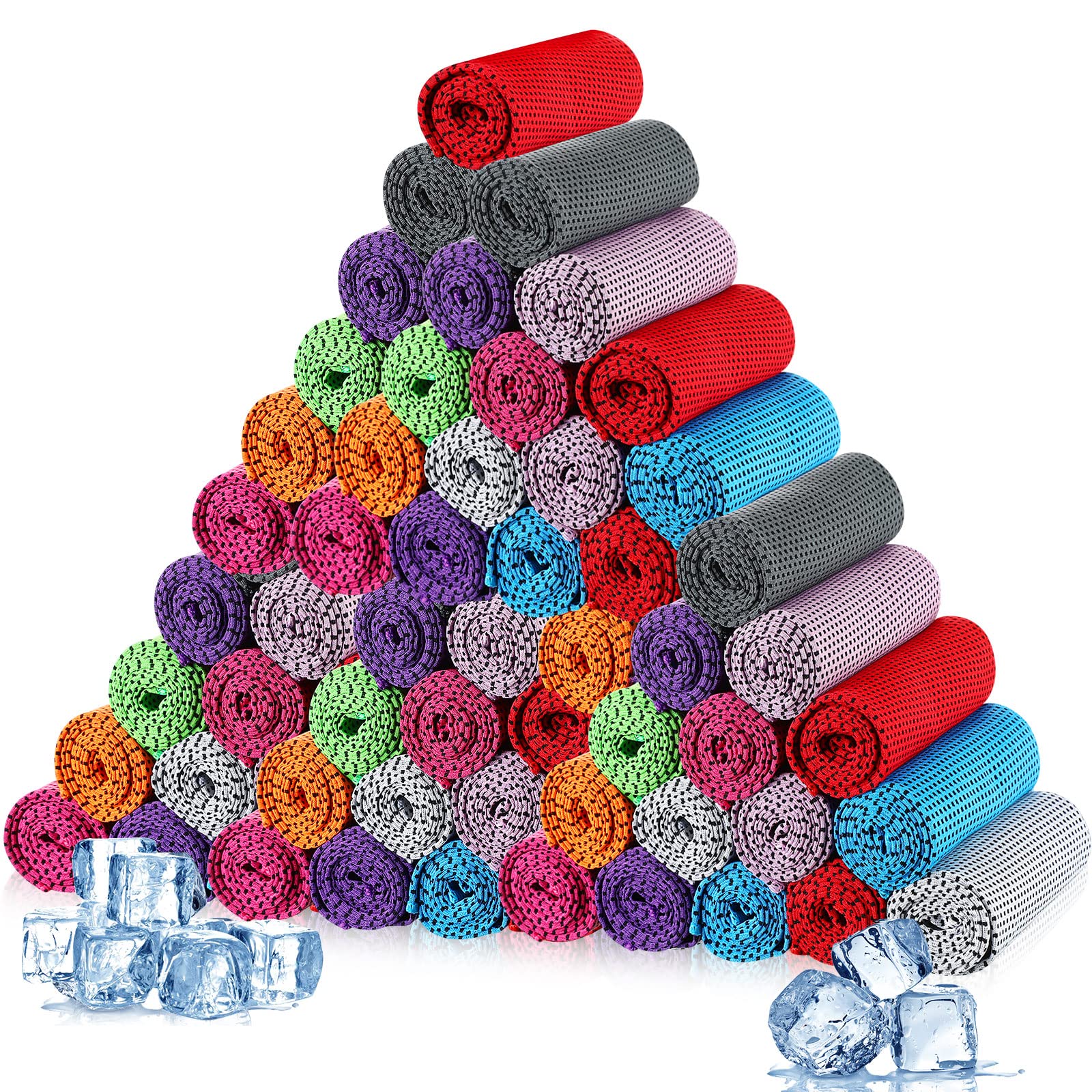 300 Pcs Cooling Towel Bulk 32 x 12 Inch Microfiber Ice Towel Cold Soft Breathable