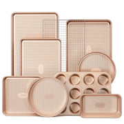 9-Piece Baking Pans Set Nonstick, Stackable Non Toxic Bakeware Sets