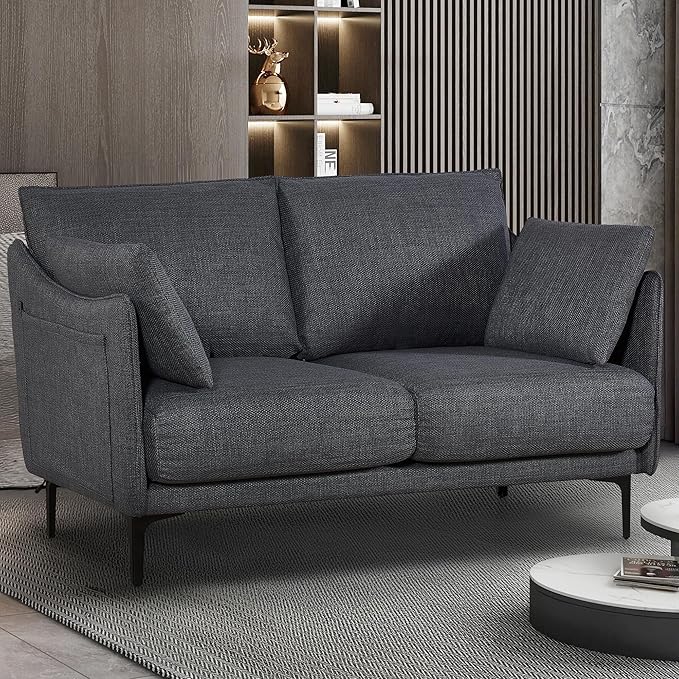 Simple Style Modern 3 Seat Loveseat Couch Sofa