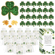 25/50/100 Sets St. Patricks Day Clover Lapel Pins Bulk Shamrock Pin Brooches