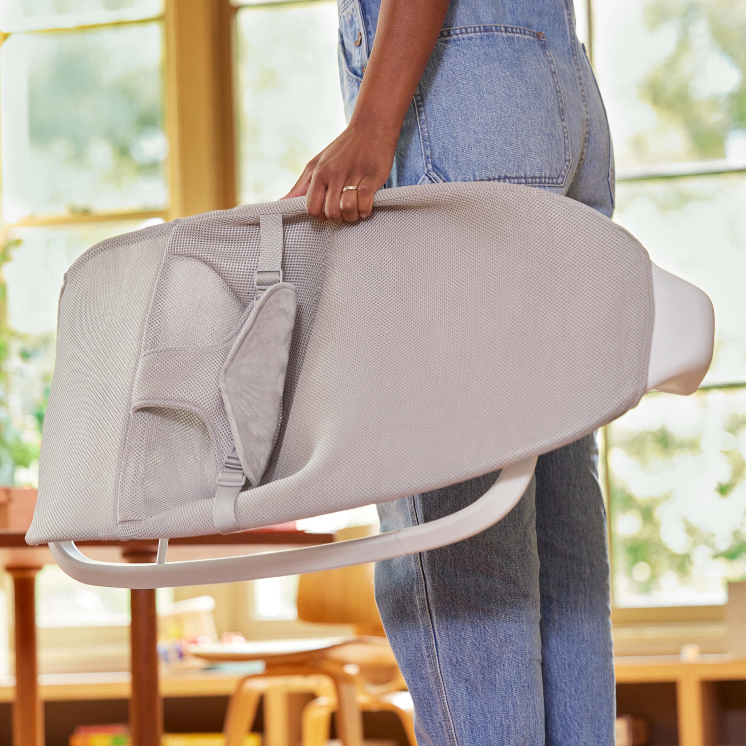 Electric Baby Bouncer & Rocker with Digital Touch Display, Soothing Sounds & 3 Recline