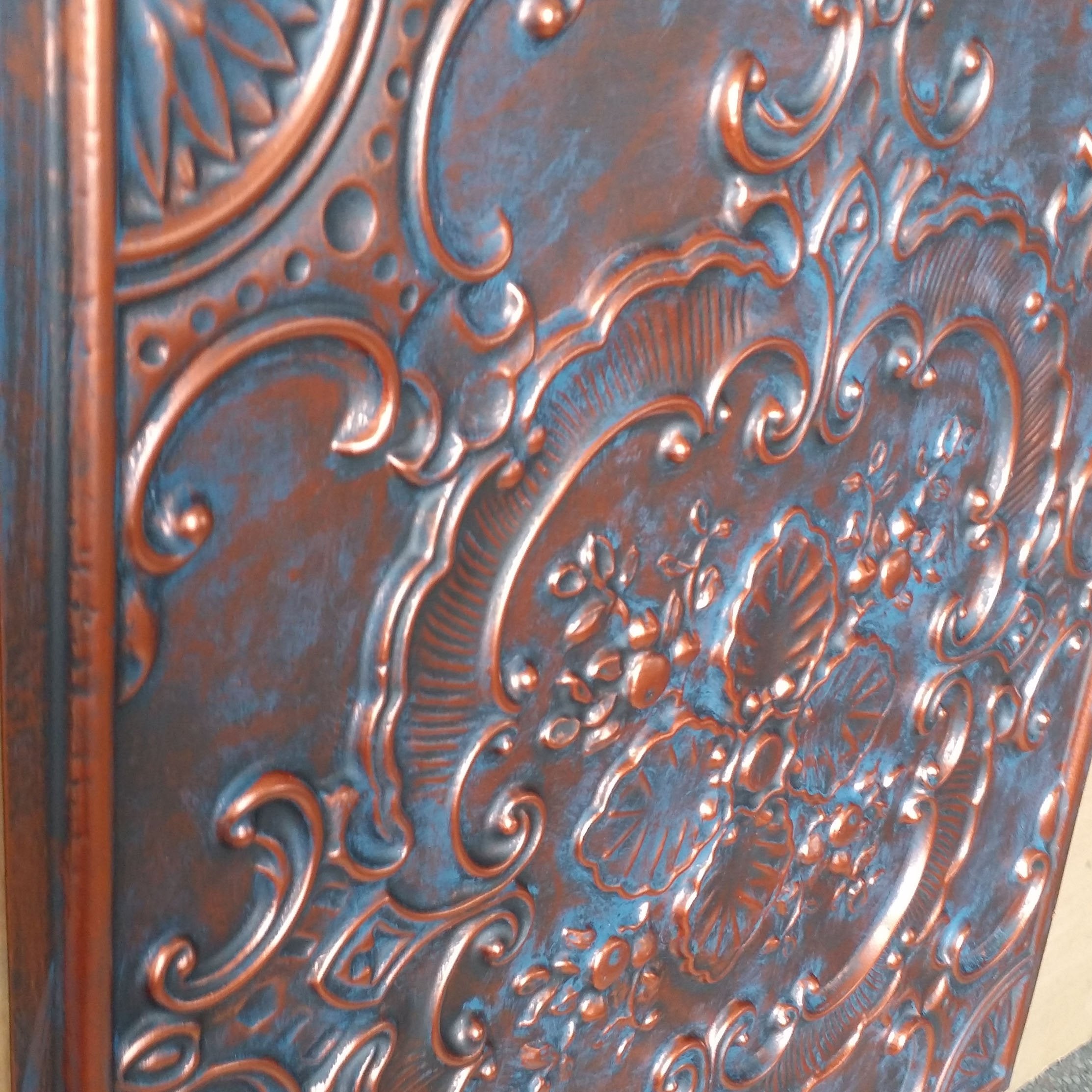 Ceiling Tiles Faux tin Paint Antique Copper Restaurant Decor Wall Panels PL19 10pcs/lot