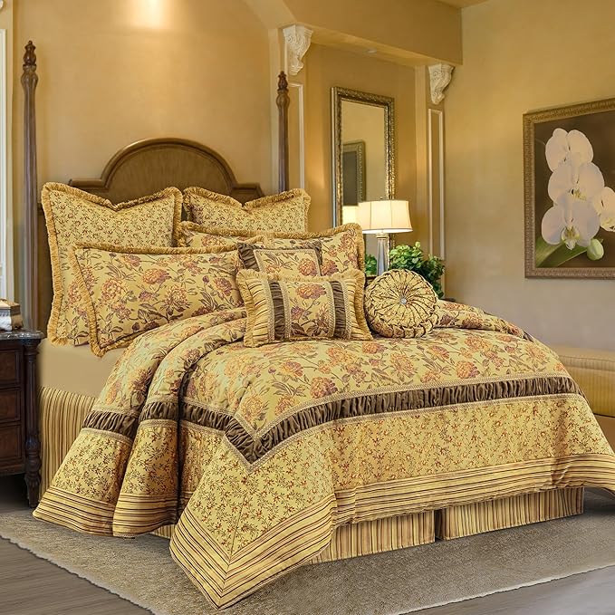 9-Piece Luxury Comforter Sets Classic Framework Design