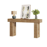 63-Inch Long Console Table, Wooden Rectangular Sofa Table  Living Room