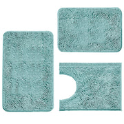 Luxury 3-Piece Bathroom Rug Set – Ultra Soft & Absorbent Chenille Bath Mats – Quick-Dry