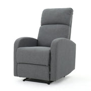 Gaius Classic Fabric Recliner, Charcoal / Black,living room