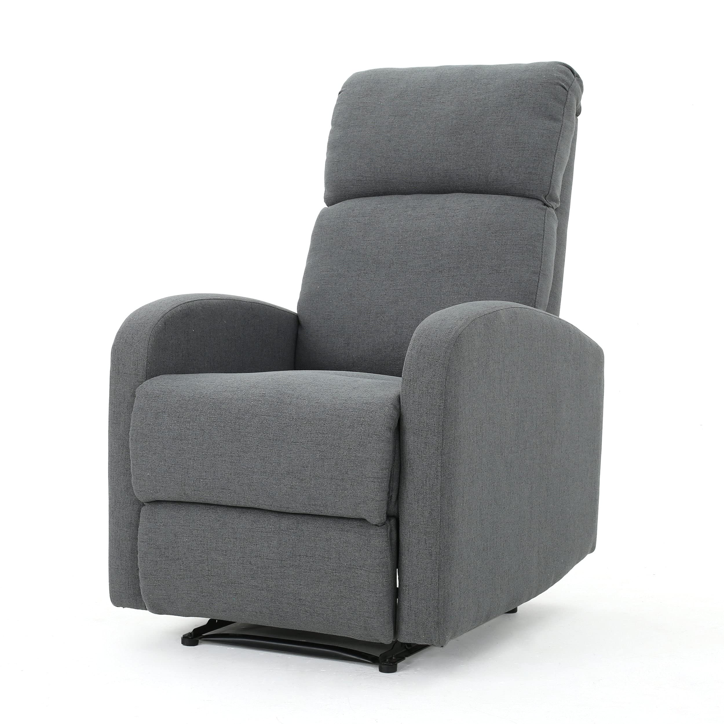 Gaius Classic Fabric Recliner, Charcoal / Black,living room
