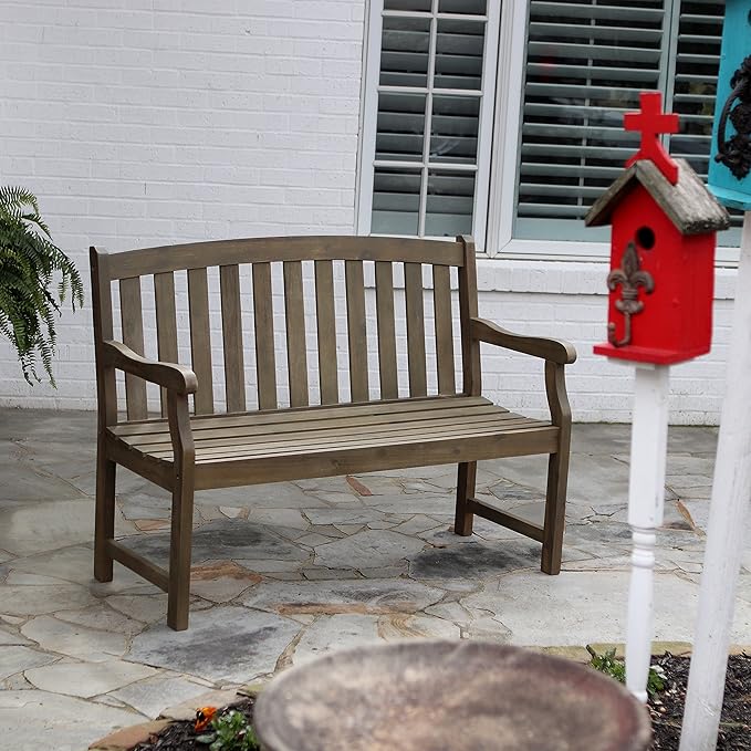 Marley 2-Seat Outdoor Bench, White