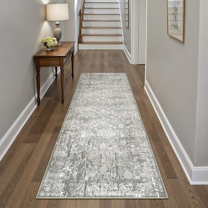 8x10 Washable Area Rug Green Sage Modren Neutral Living Room Bedroom Indoor