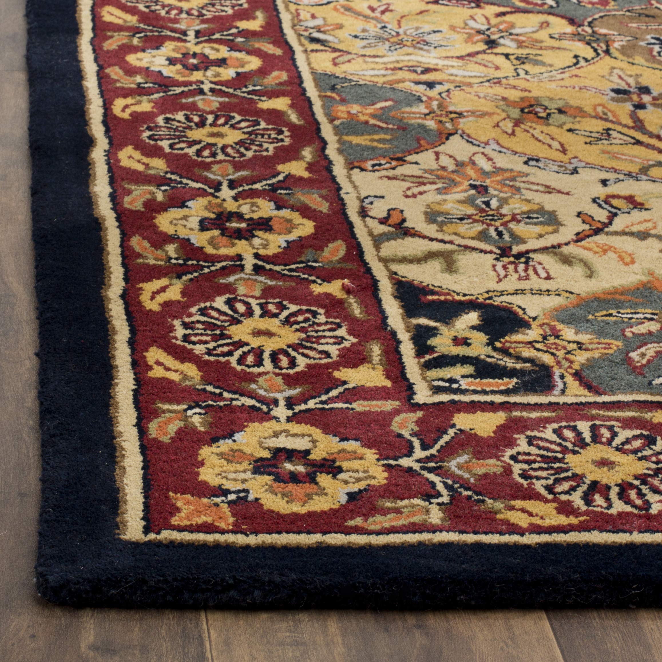 Heritage Collection 5' x 8' Multi / Navy HG510A Handmade Traditional Oriental Premium