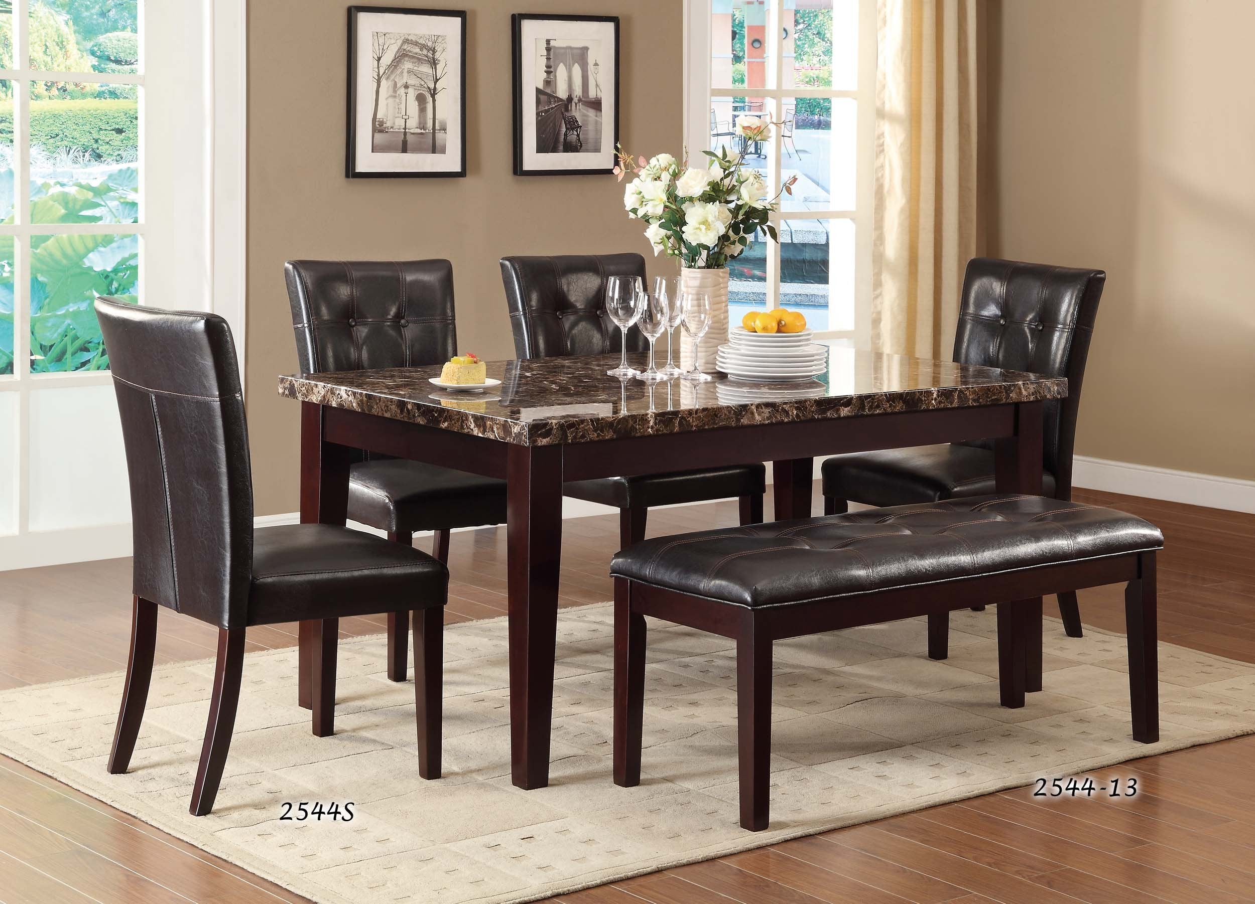 Dining Bench, 49-Inch, Western, Dark Brown, Benches