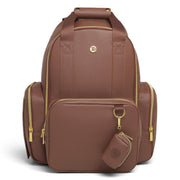Hug Pack Diaper Backpack, Cognac Leather, O/S