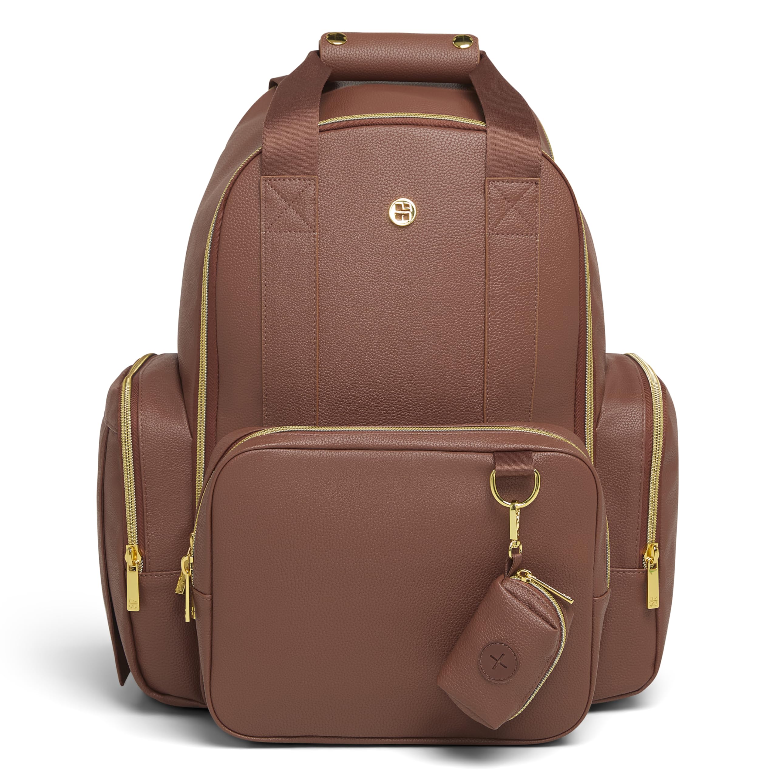 Hug Pack Diaper Backpack, Cognac Leather, O/S