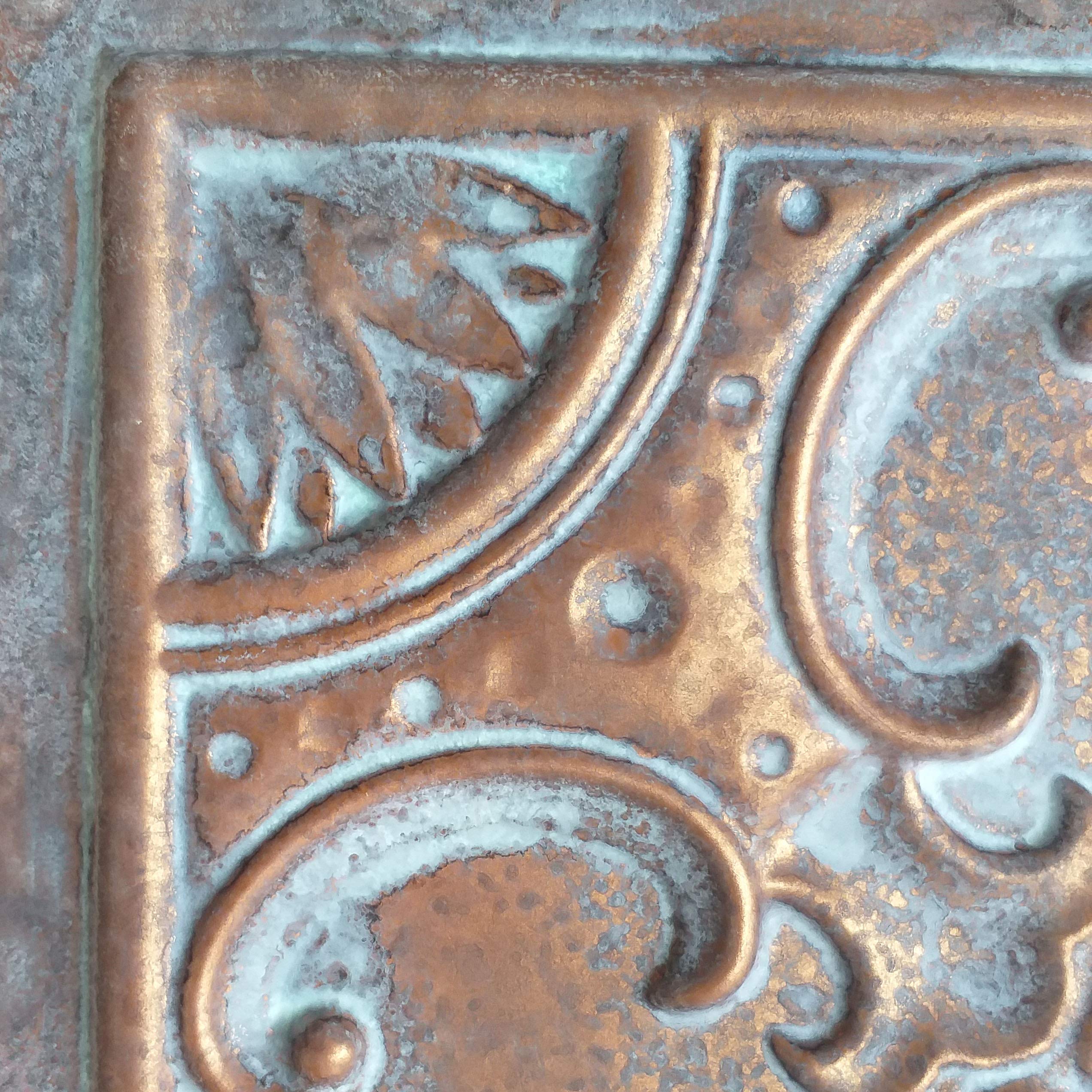Tiles Faux tin Weathered Copper bar Decor Wall Panel PL19 10pcs/lot