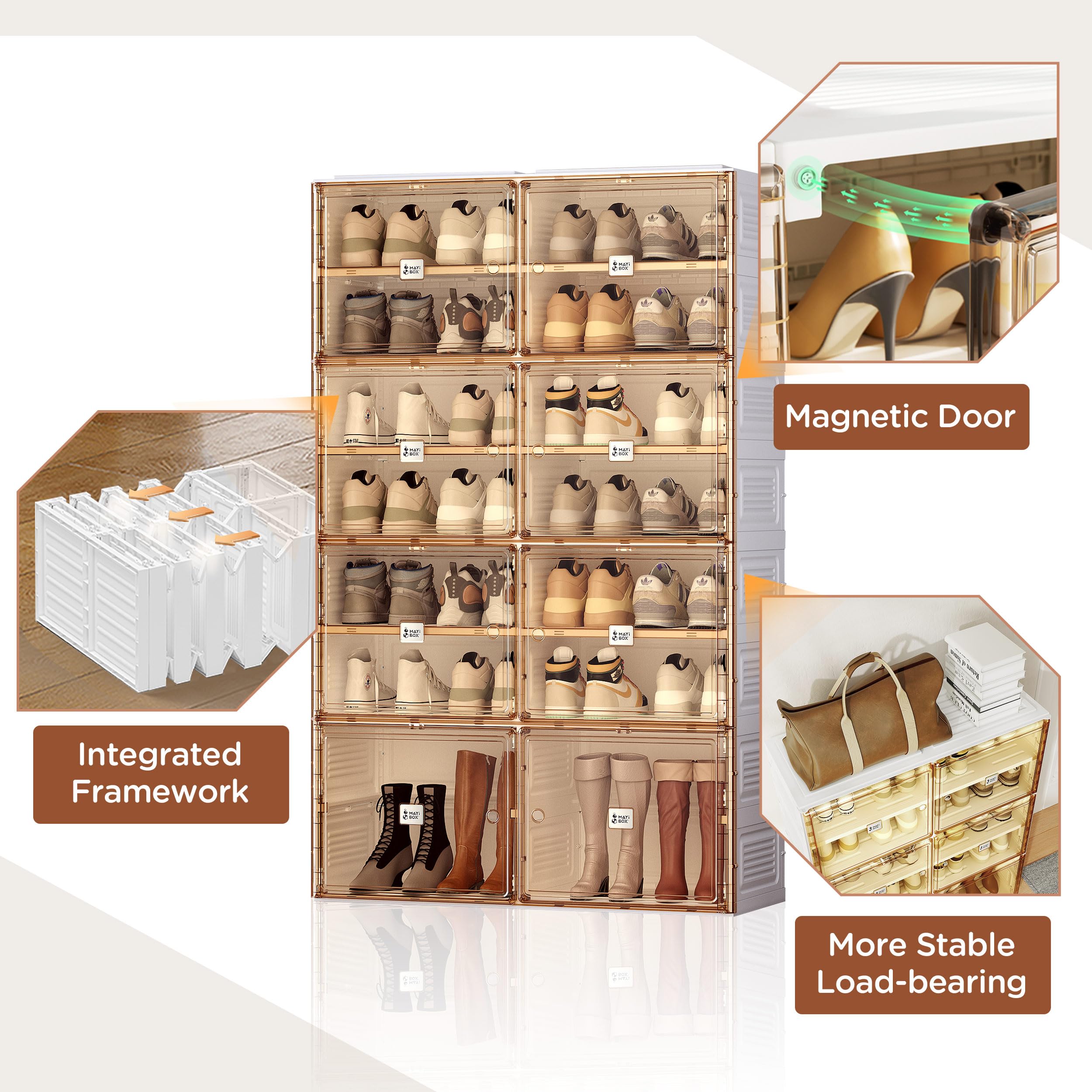 Portable Shoe Rack Organizer for Closet Entryway