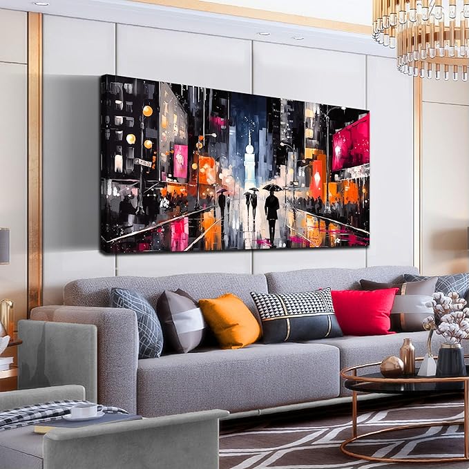 Large Wall Art for Living Room Bedroom Office Gold Forest Artwork Sunrise Landscape