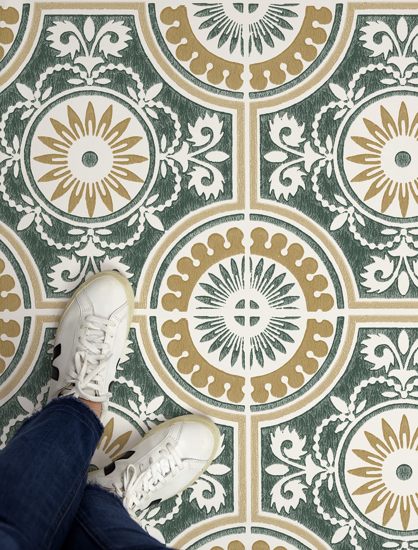 12-in by 12-in Yellow Ezra Vinyl Peel & Stick Floor Tiles (10 Tiles), (10 sq.ft./Carton)