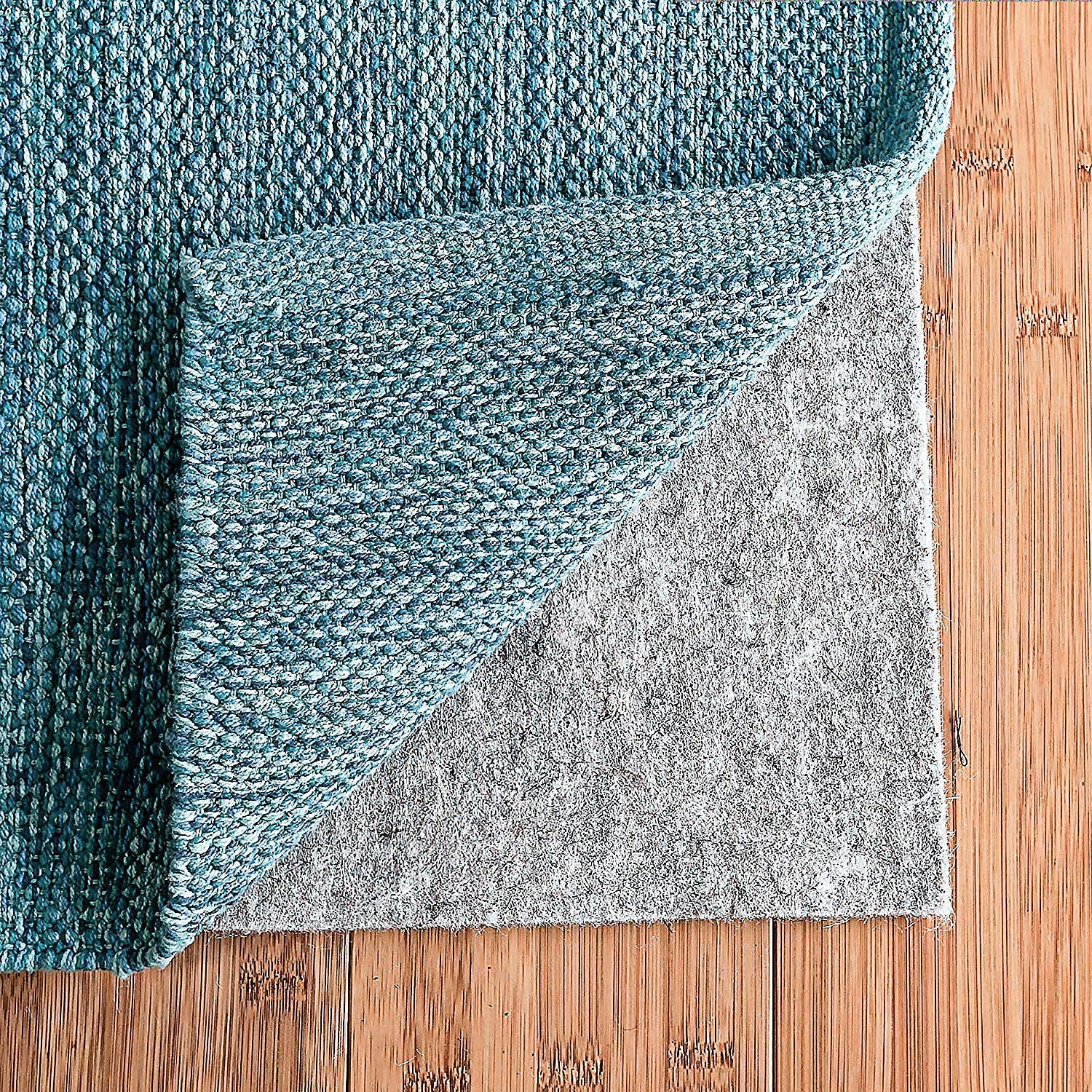 Dual Surface - 8'x10' - 1/4" Thick - Felt + Rubber - Non-Slip Backing Rug Pad