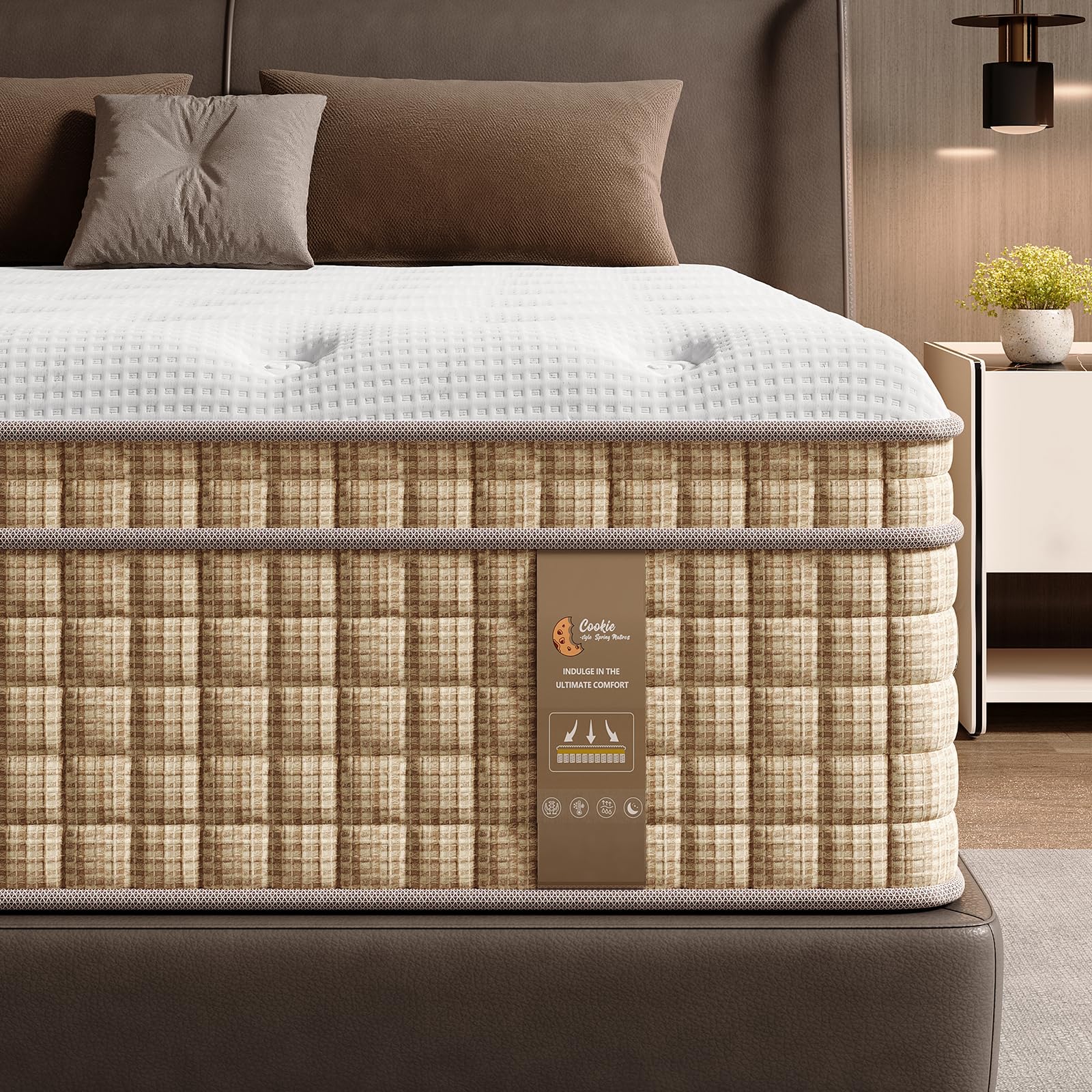 Queen Mattress Hybrid 14 Inch Plush Mattresses