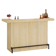 4-Tier Bar Table, 70.9-Inch Large Modern Home Bar Cabinet with Wine Glass Holder