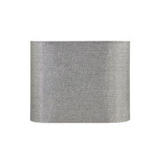 37002 Contemporary Oval Hardback Shaped Spider Construction Lamp Shade in Sliver Grey