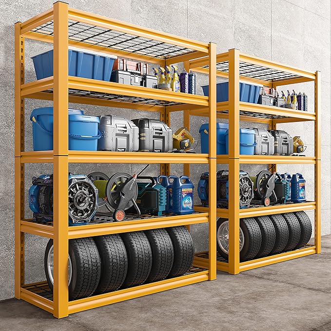 48.2" W Garage Shelving Heavy Duty Metal Shelving 3000LBS Storage Shelves Adjustable