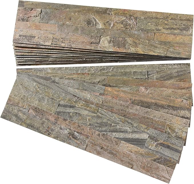 Peel and Stick Stone Overlay Kitchen Backsplash - Weathered Quartz