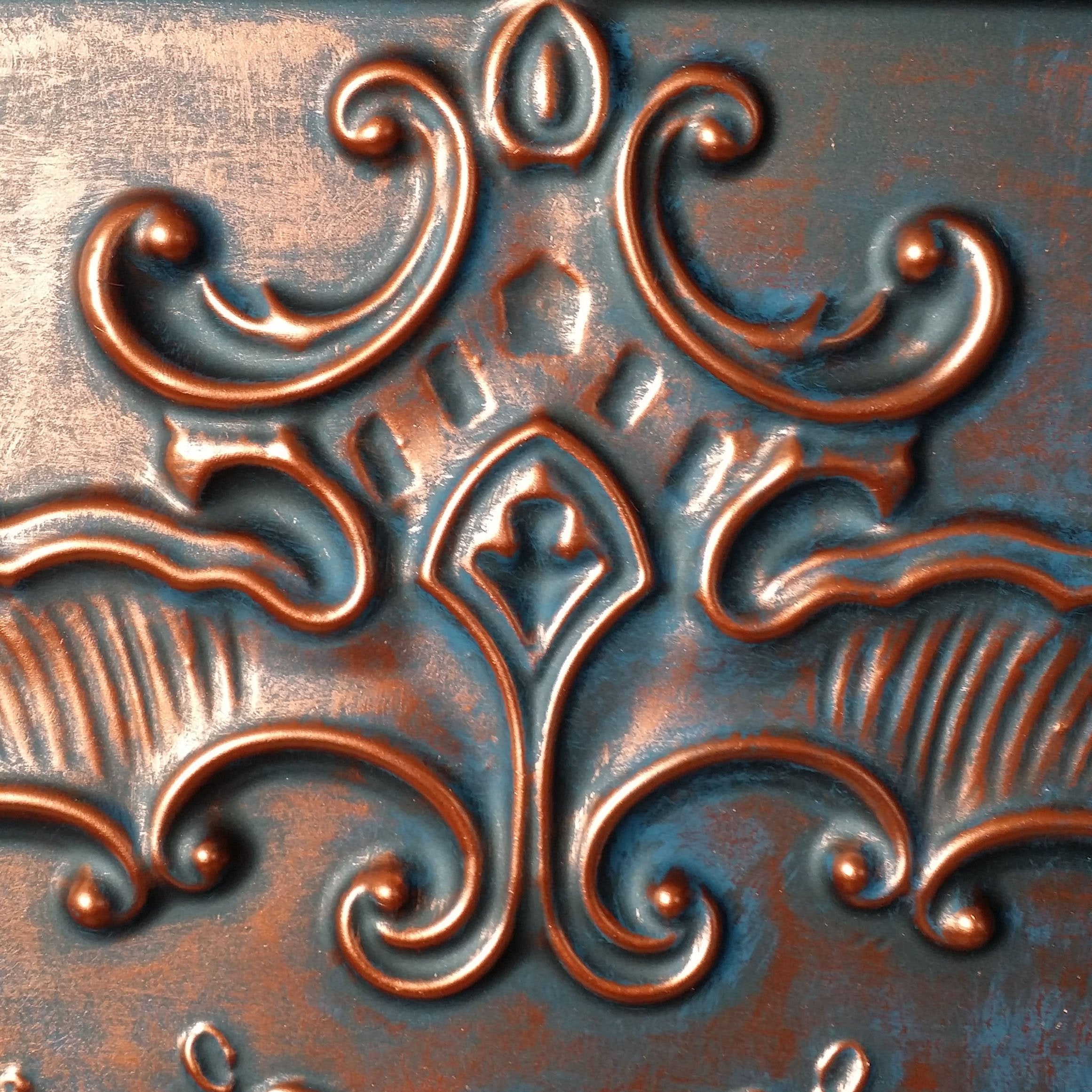 Ceiling Tiles Faux tin Paint Antique Copper Restaurant Decor Wall Panels PL19 10pcs/lot