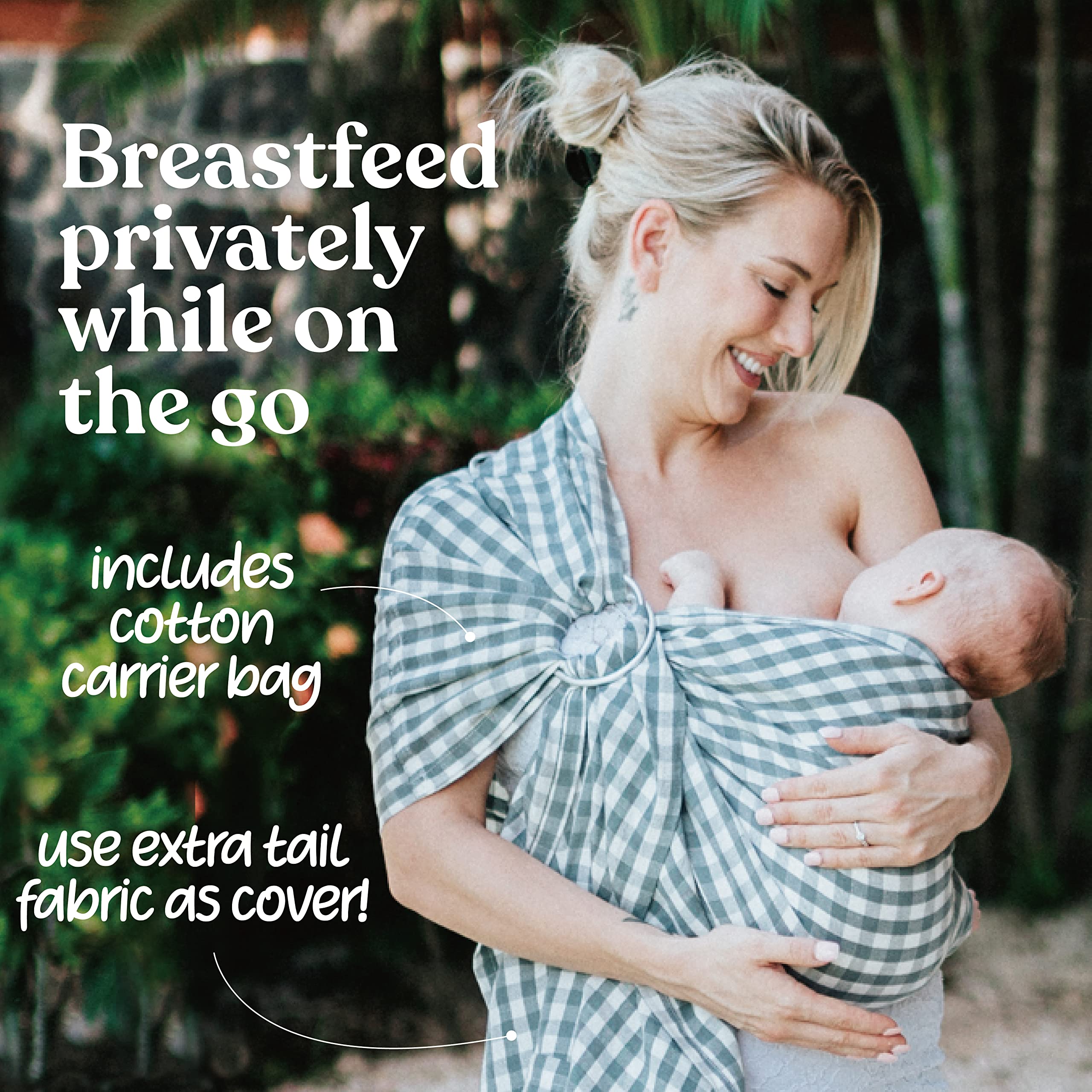 Nalakai Luxury Ring Sling Baby Carrier, Soft Linen Baby Sling, Baby Wrap, Wear Your Little One Close to Your Heart, Comfort, Style