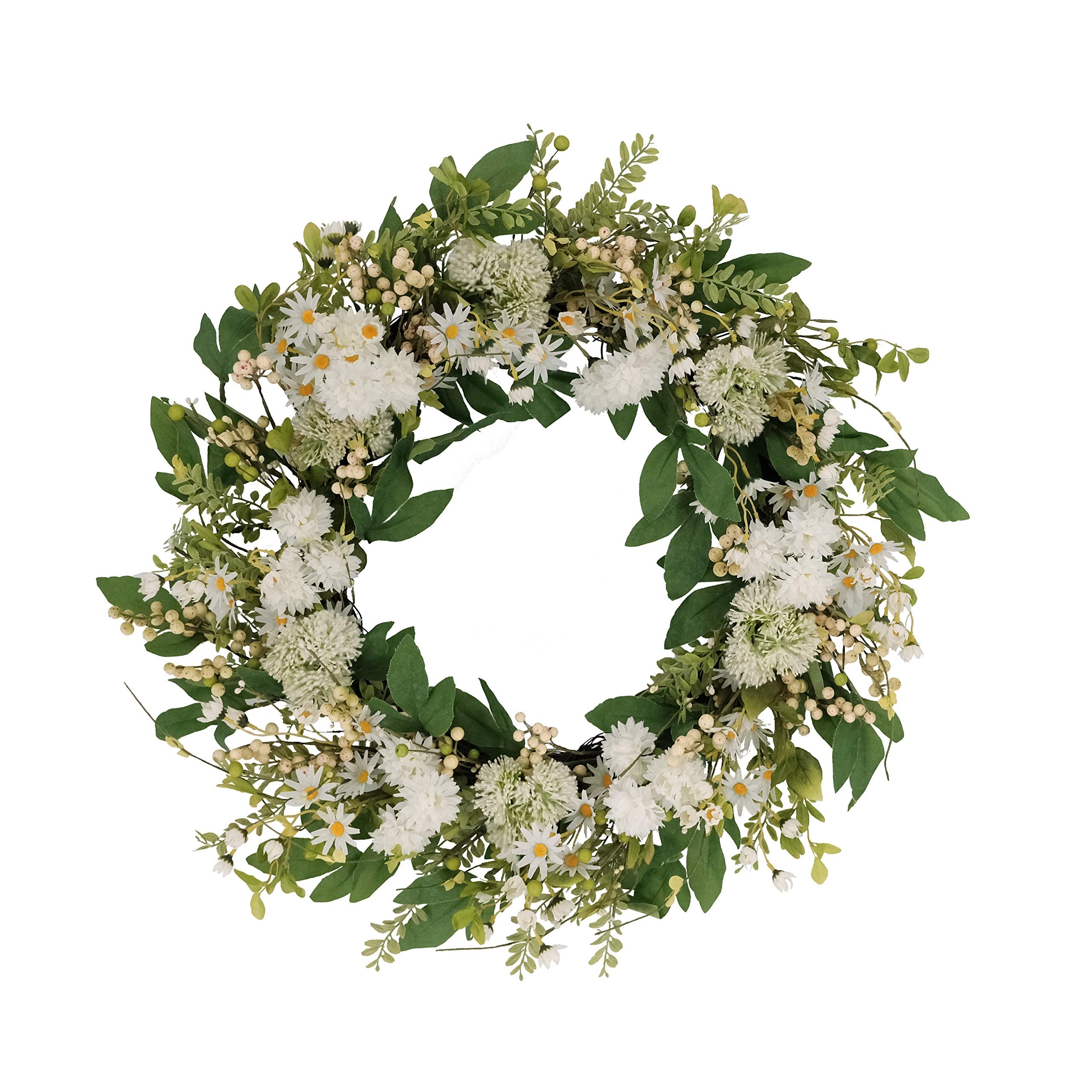 30" Artificial Chrysanthemum and Daisy Floral Spring Door Wreath