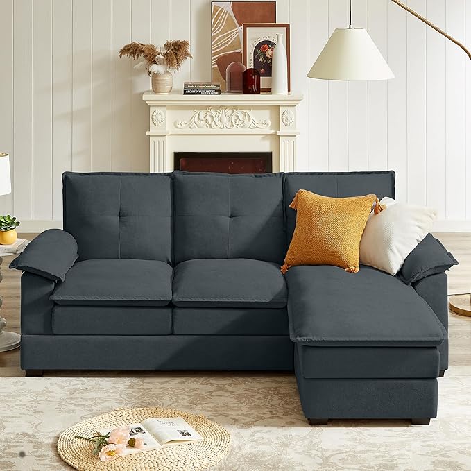 82" Convertible Sectional Sofa, L-Shaped Comfy Cloud Couch