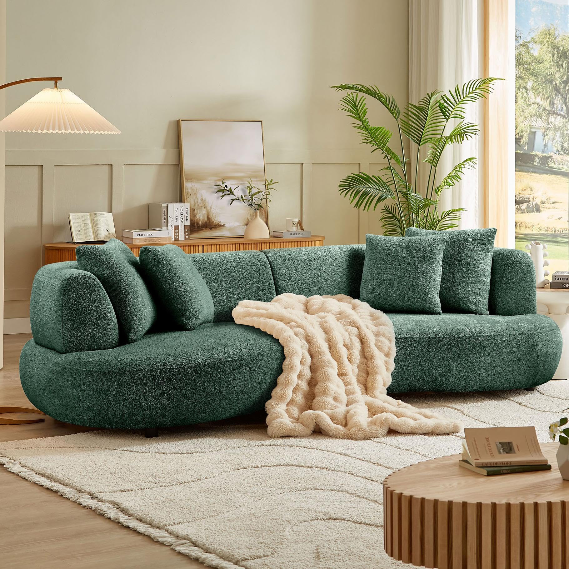 102.36" Curved Sectional Sofa Modern Couch,living room